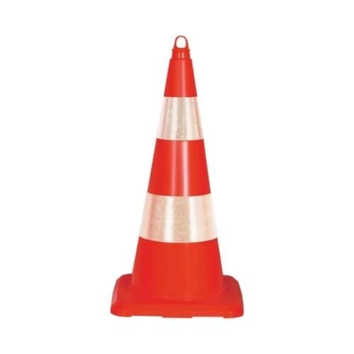 75 cm PVC Trafik Konisi Çift Reflektifli