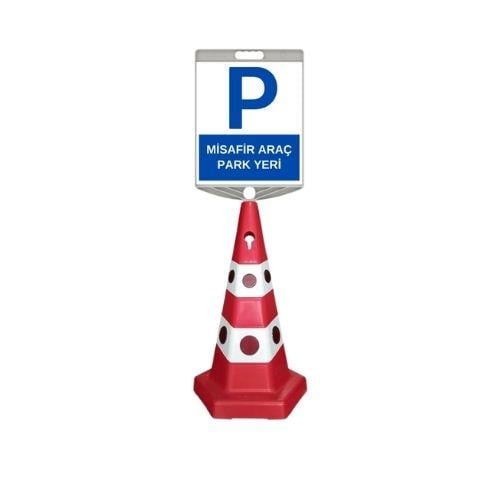 Misafir Araç Park Yeri Levhalı Kedi Gözlü Reklam Konisi Ağırlıklı