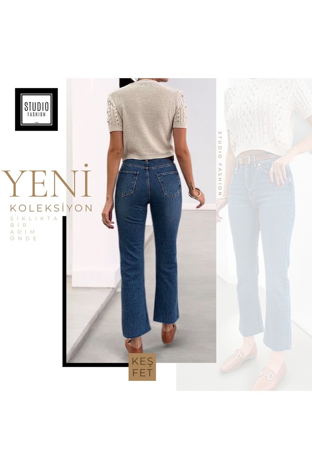 Kadın Premium Seri Kot Pantolon Pamuk Yüksek Bel Boyfit Orj Marka Jean