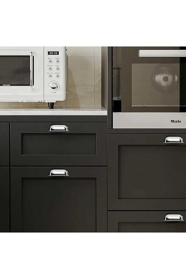 FDS Çanak Kulp - 64 mm Krom Mobilya Kulp (Dolap, Çekmece, Vestiyer Uyumlu)