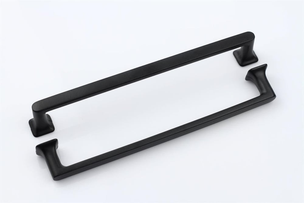 Manço Zamak Siyah 96 mm Kulp Mobilya Dolap Çekmece Vestiyer Kulpları