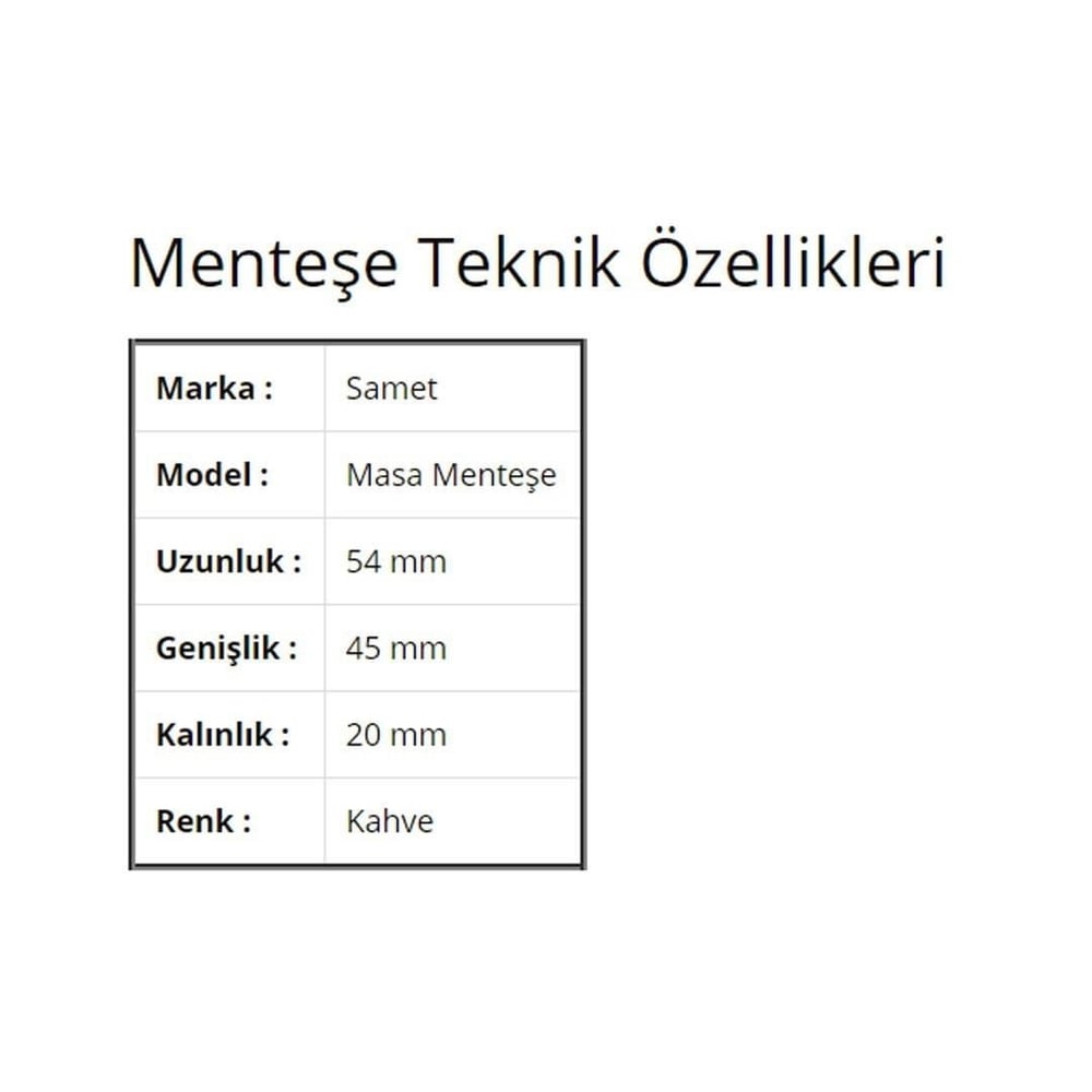 Samet Masa Menteşesi