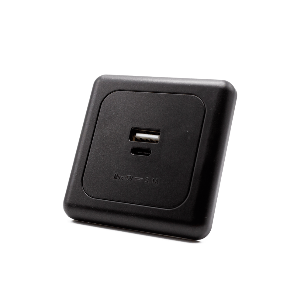 Babarvy Type-C ve Usb Priz ( Siyah )