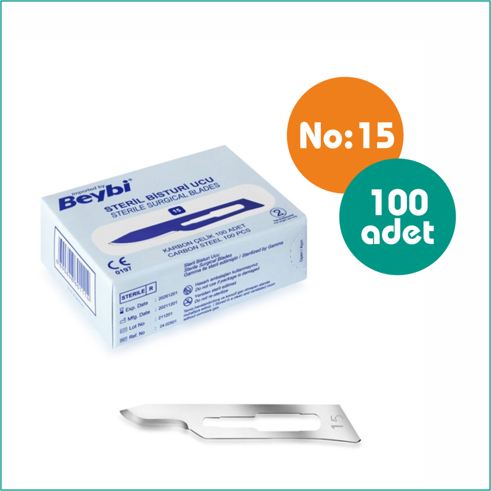 Beybi Bistüri Ucu No:15 - 100 Adet  