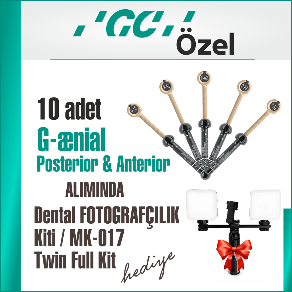GC G-Aenial Posterior Kompozit / Refill + Dental Fotoğrafçılık Kiti / MK-017