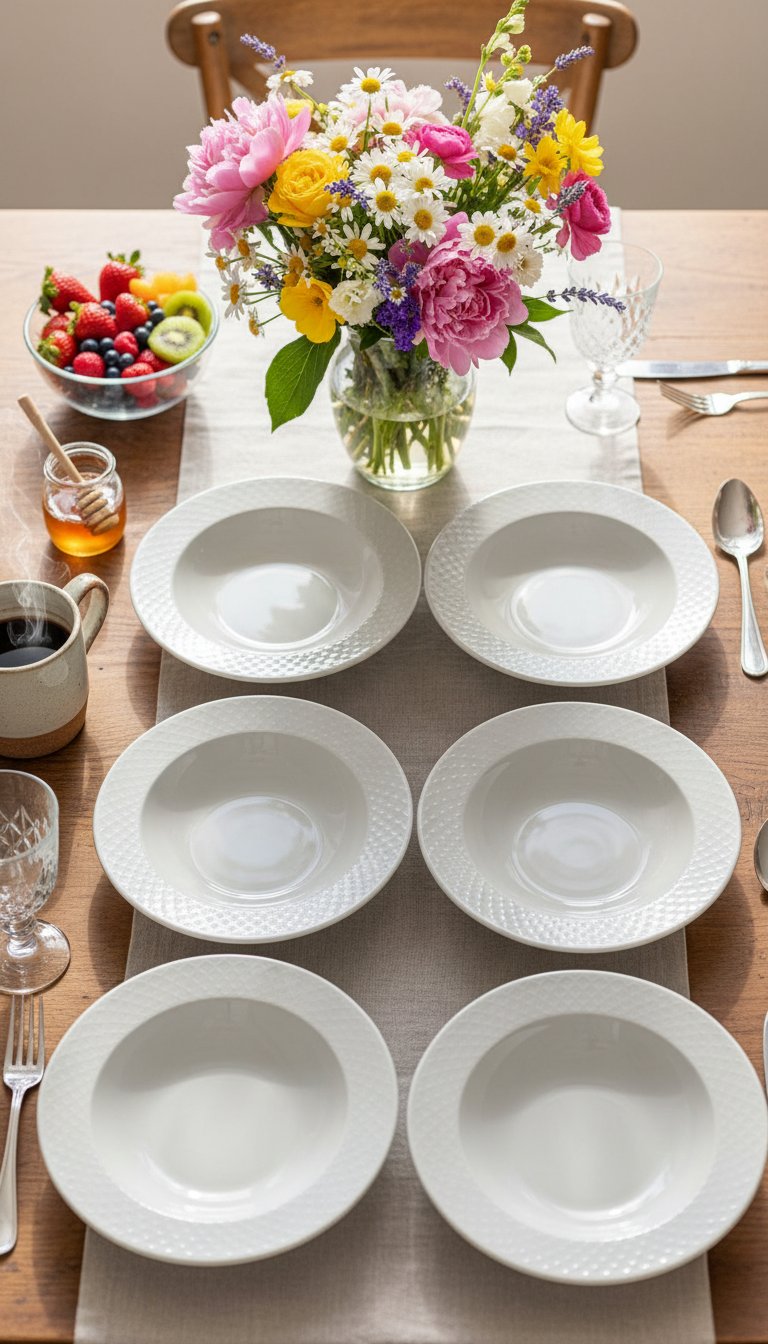 KÜTAHYA PORSELEN 21 CM YEMEK TABAĞI (6 ADET)