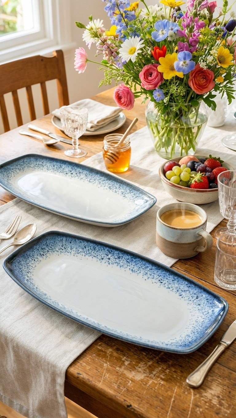 KÜTAHYA PORSELEN 21 CM YEMEK TABAĞI (6ADET)