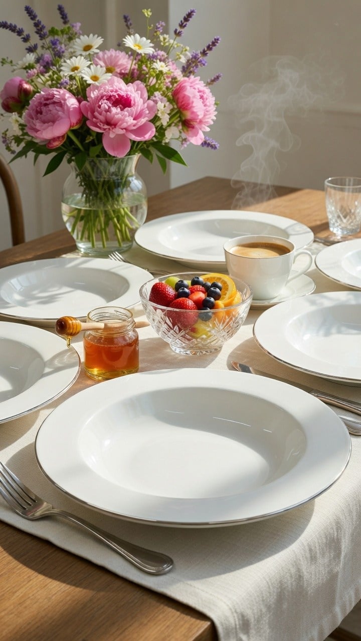 PREMİUM PORSELEN 21 CM 6'LI YEMEK TABAĞI 