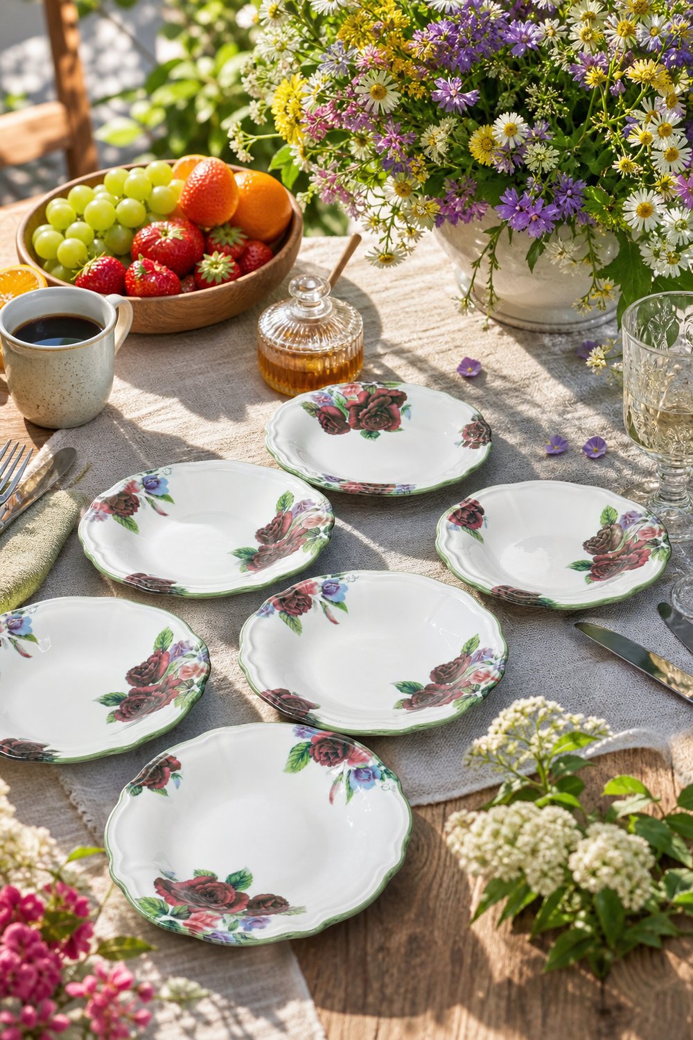 PREMİUM  PORSELEN 21 CM YEMEK TABAĞI  (6 ADET)