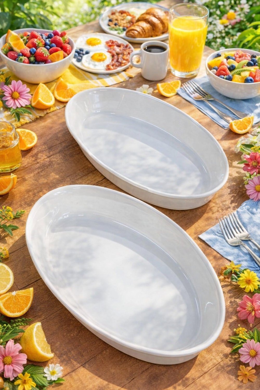 PREMİUM PORSELEN 33 CM FIRIN KABI (2 ADET)