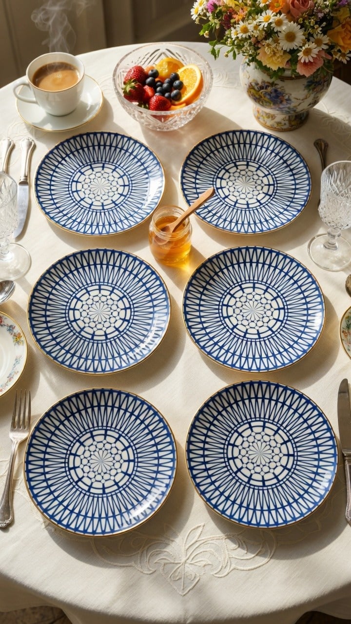Premium Porselen 6'lı 20 Cm Pasta Seti