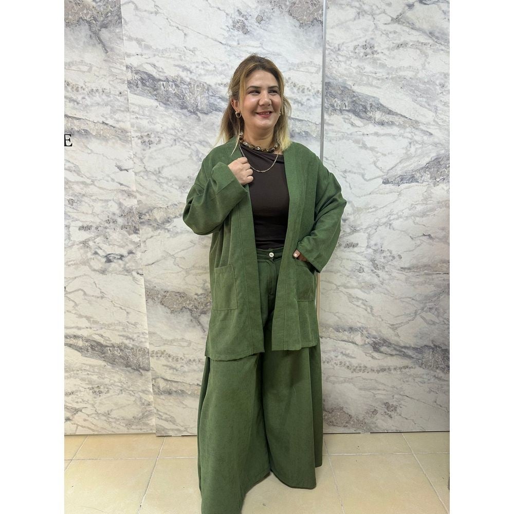 Yeşil Kısa Kimono