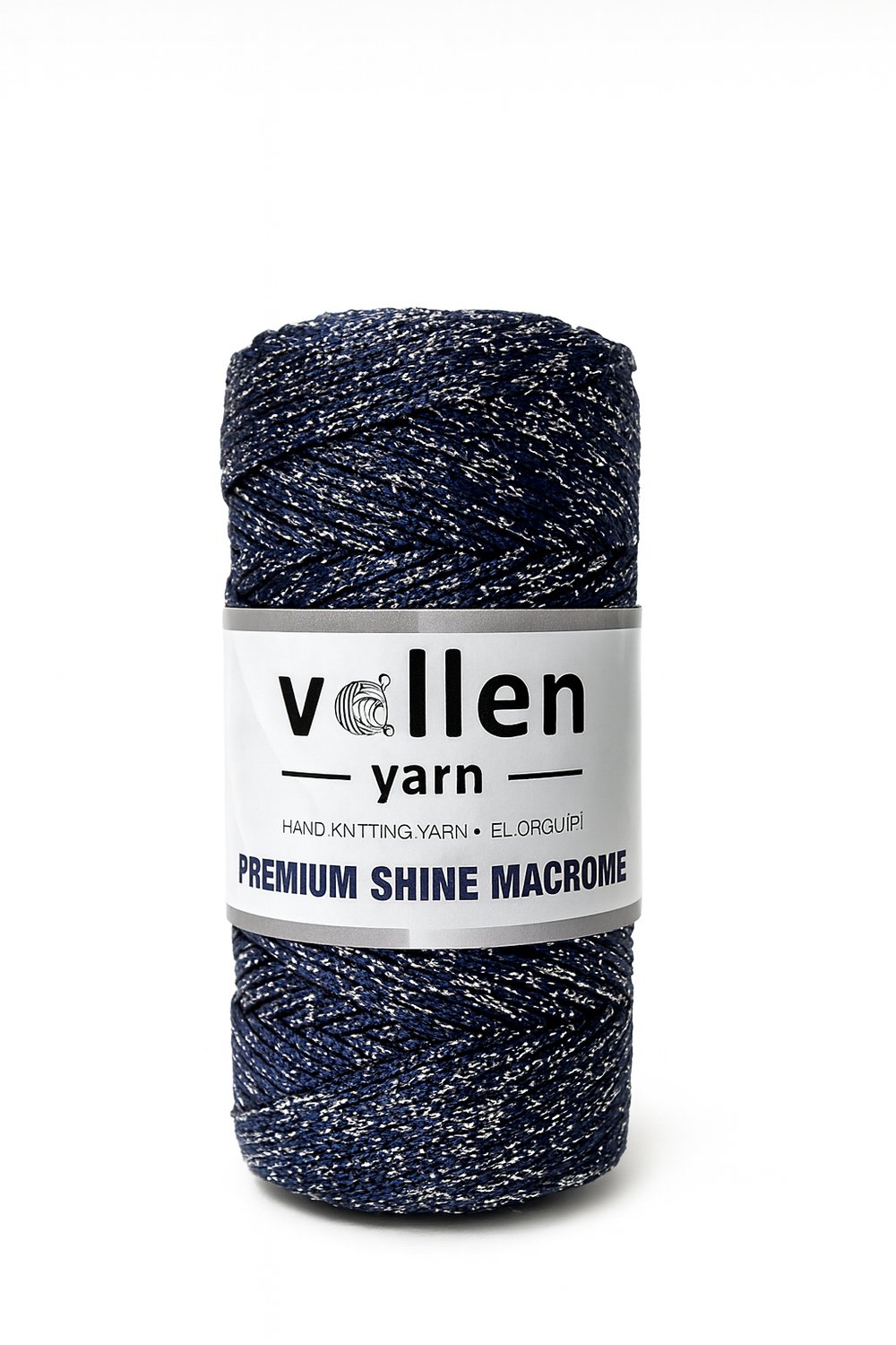  Vollen Yarn Premium Shine (Simli) Polyester Makrome 100Gr/150M ,çanta ipi,supla ipi,bileklik ipi,Lacivert