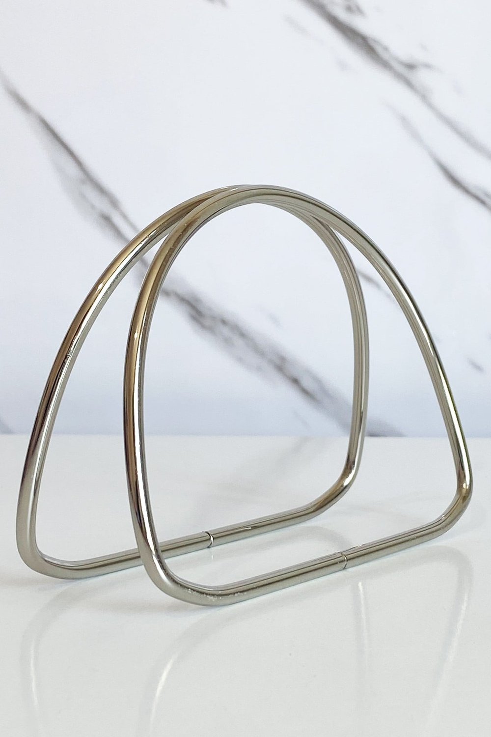 Vollen Yarn METAL ÇANTA SAPI D MODEL 13x10 cm , Gümüş