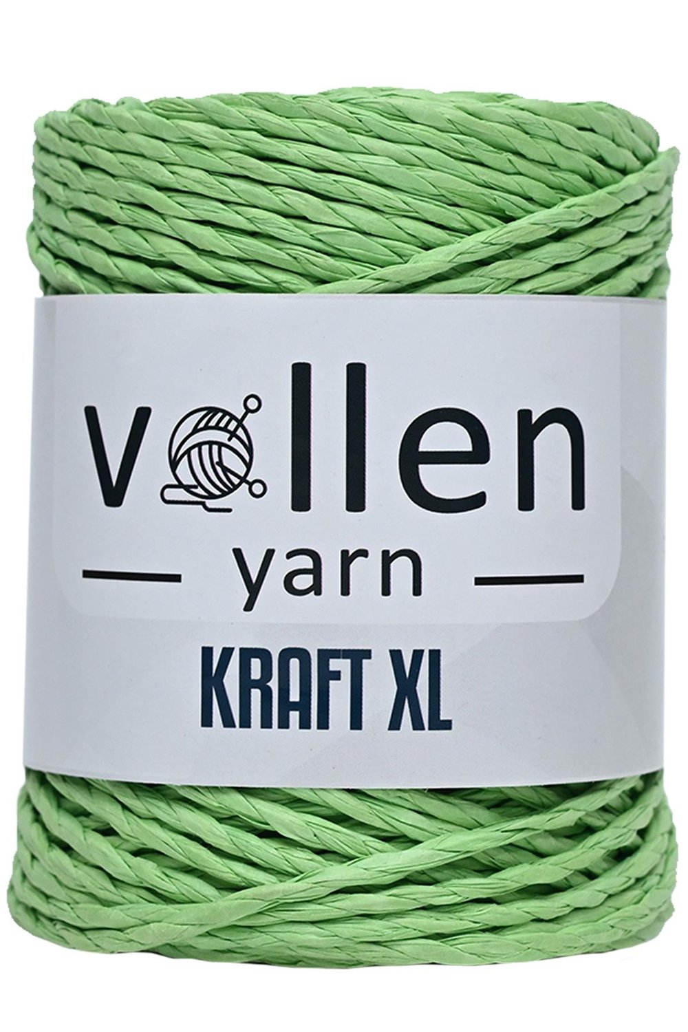 Vollen Yarn Premıum 3 Büküm Kağıt Halat İpi, Dikiş Makinesi İpi, Hasır Çanta Ve Şapka İpi 250Gr,Fıstık Yeşili