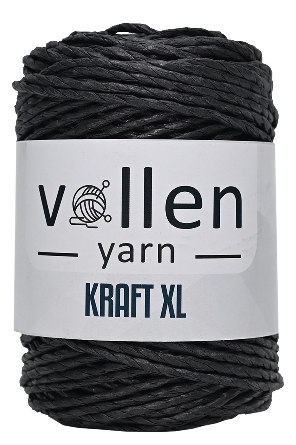 Vollen Yarn Premıum 3 Büküm Kağıt Halat İpi, Dikiş Makinesi İpi, Hasır Çanta Ve Şapka İpi 250Gr,Siyah