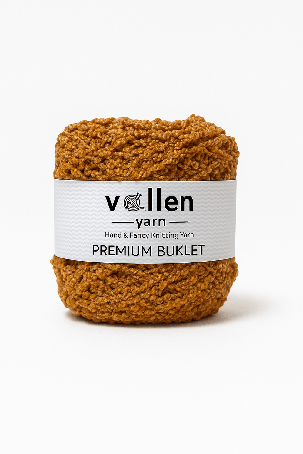 Vollen Yarn Premium Buklet İp 100 g 150 m | Yumuşak, Hafif ve Parlak Doku | Lüks El Örgüsü İpi,TARÇIN