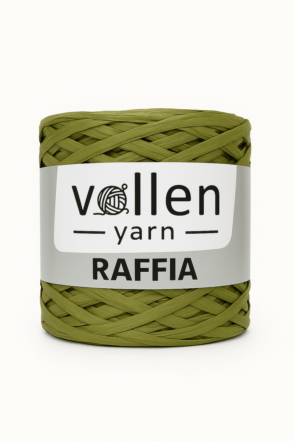 Vollen Yarn Premium Doğal Rafya İpi 200 Gram, Yağ Yeşili