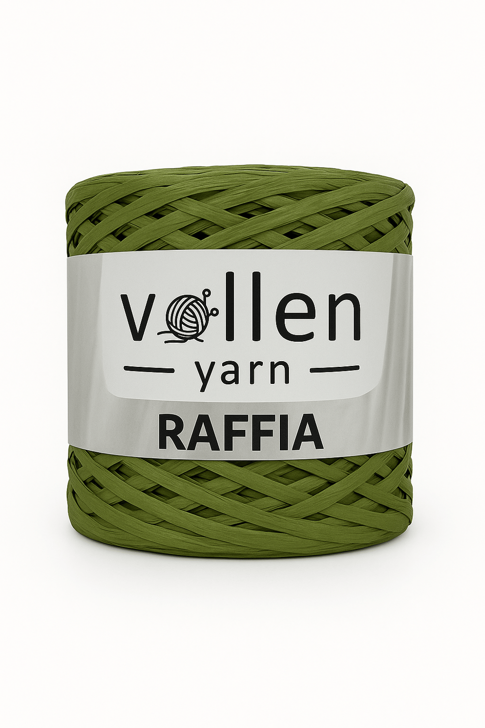 Vollen Yarn Premium Doğal Rafya İpi 200 Gram, Koyu Yeşil