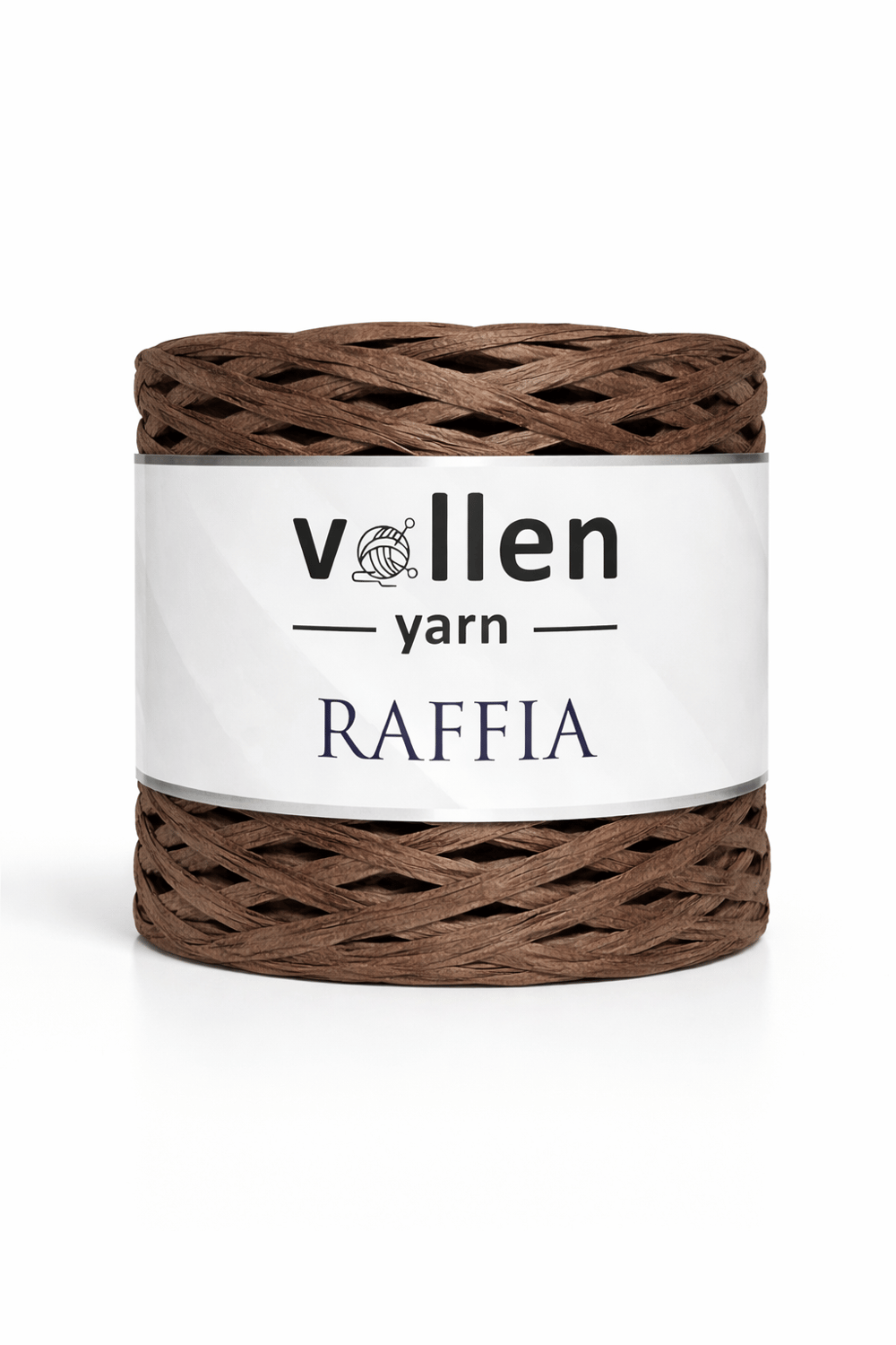 Vollen Yarn Premium Doğal Rafya İpi 200 Gram, Acı kahve