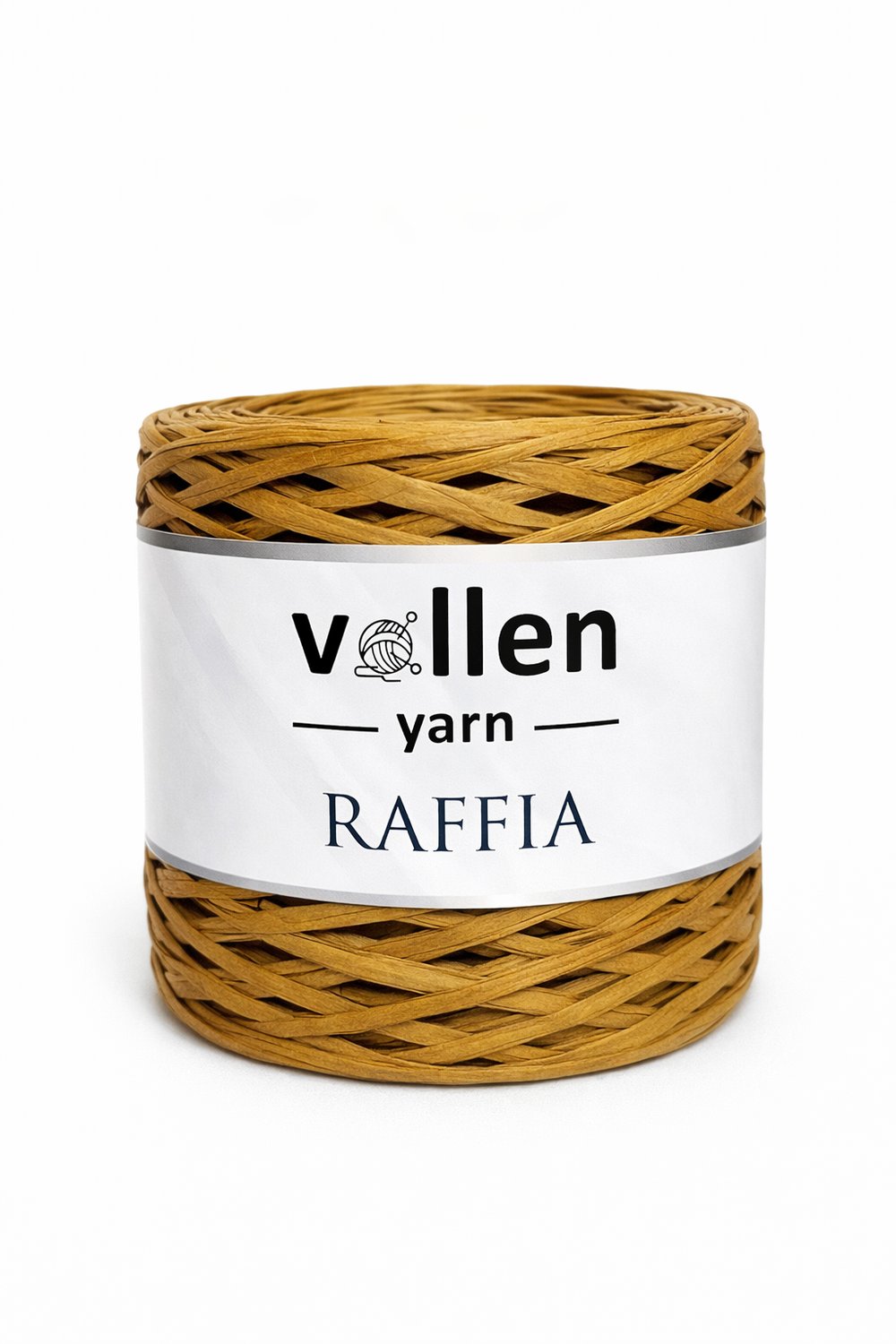 Vollen Yarn Premium Doğal Rafya İpi 200 Gram, Koyu Kahve