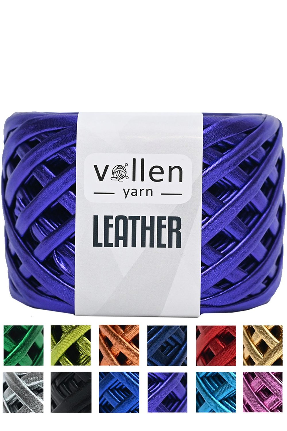 Vollen Yarn Premium Metalik Deri Rafya İp 120Gr/60Mt,MOR