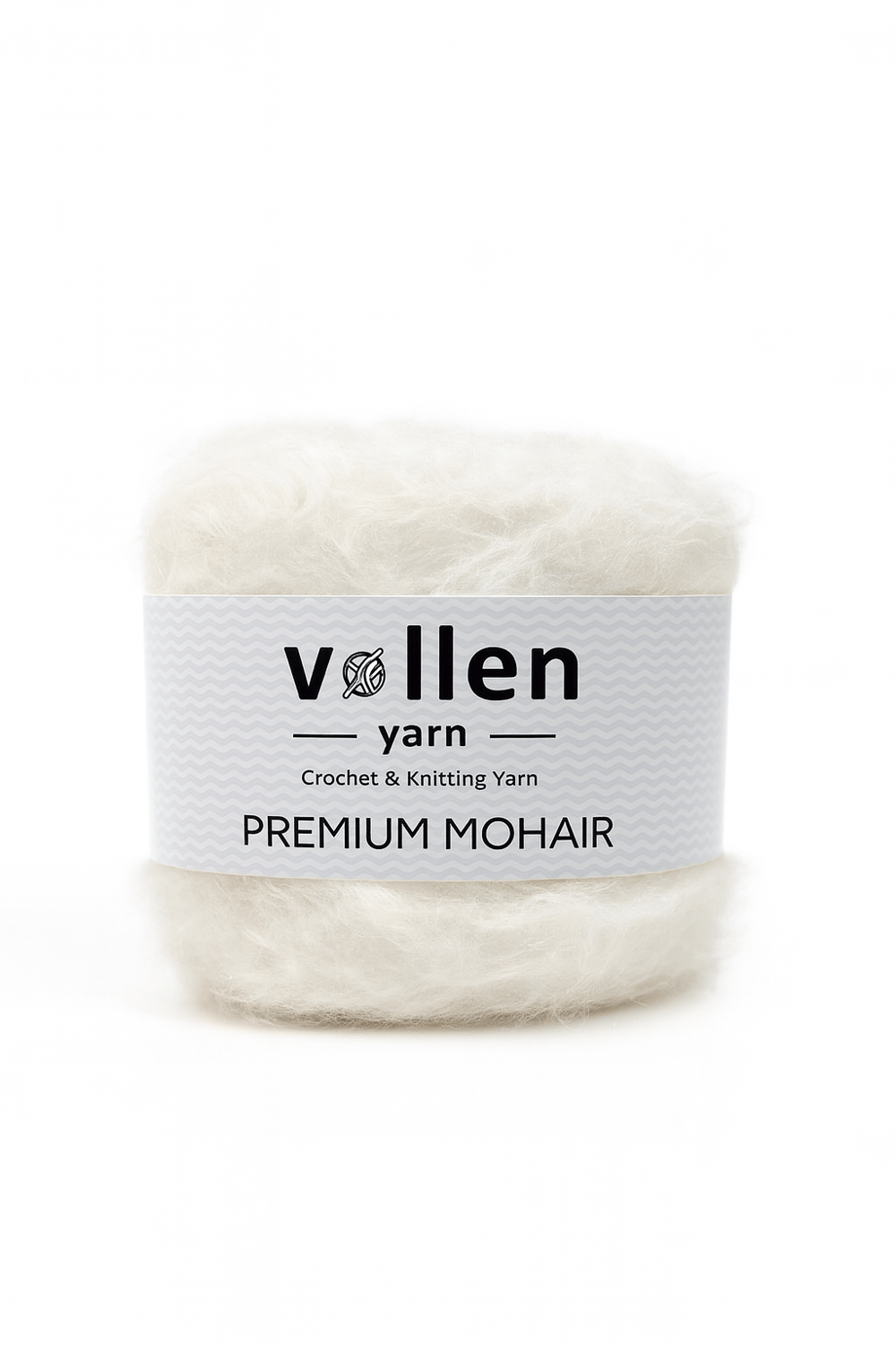 Vollen Yarn Premium Mohair 100 gr 250 m %25 Yün %75 Akrilik – Yumuşak, Hafif ve Dolgun Örgü İpi, KREM
