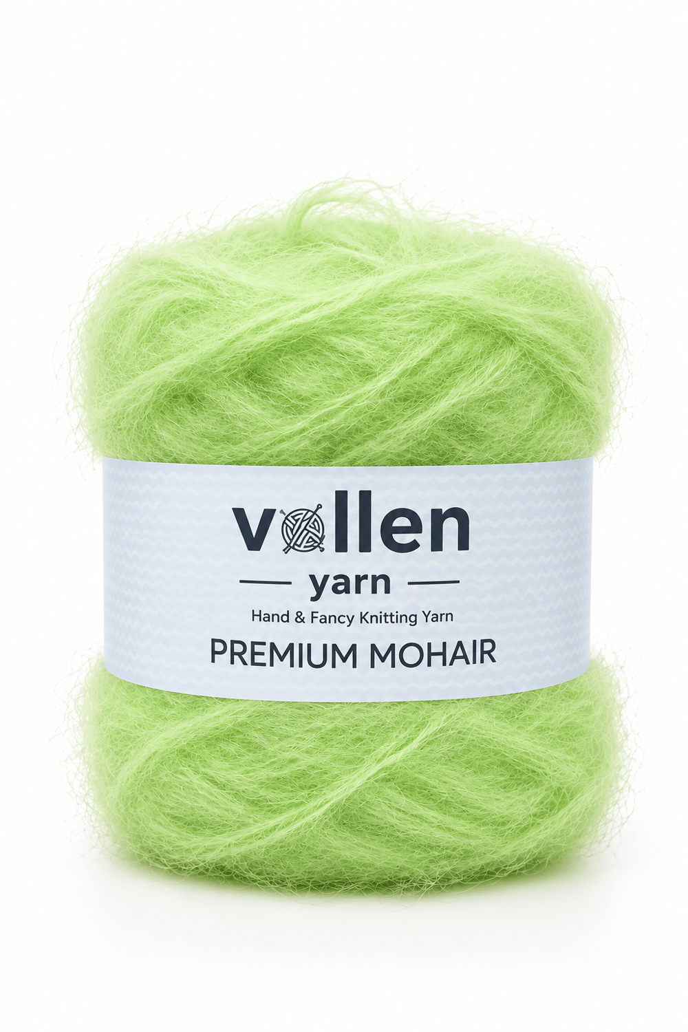 Vollen Yarn Premium Mohair 100 gr 250 m %25 Yün %75 Akrilik – Yumuşak, Hafif ve Dolgun Örgü İpi, FISTIK YEŞİLİ