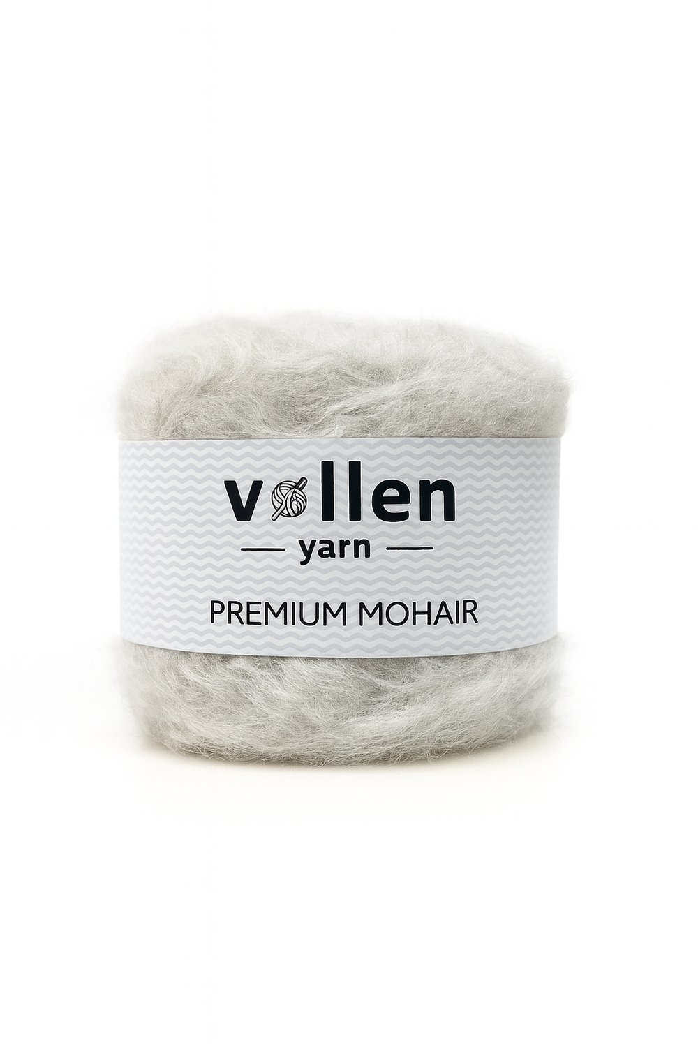 Vollen Yarn Premium Mohair 100 gr 250 m %25 Yün %75 Akrilik – Yumuşak, Hafif ve Dolgun Örgü İpi, GRİ