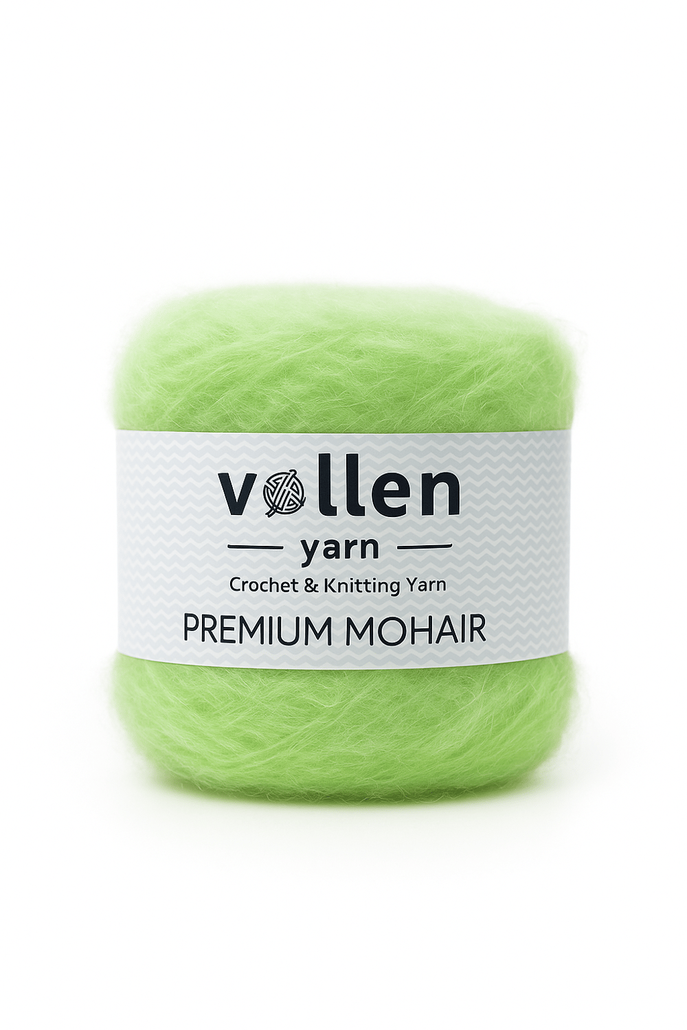 Vollen Yarn Premium Mohair 100 gr 250 m %25 Yün %75 Akrilik – Yumuşak, Hafif ve Dolgun Örgü İpi, FISTIK YEŞİLİ