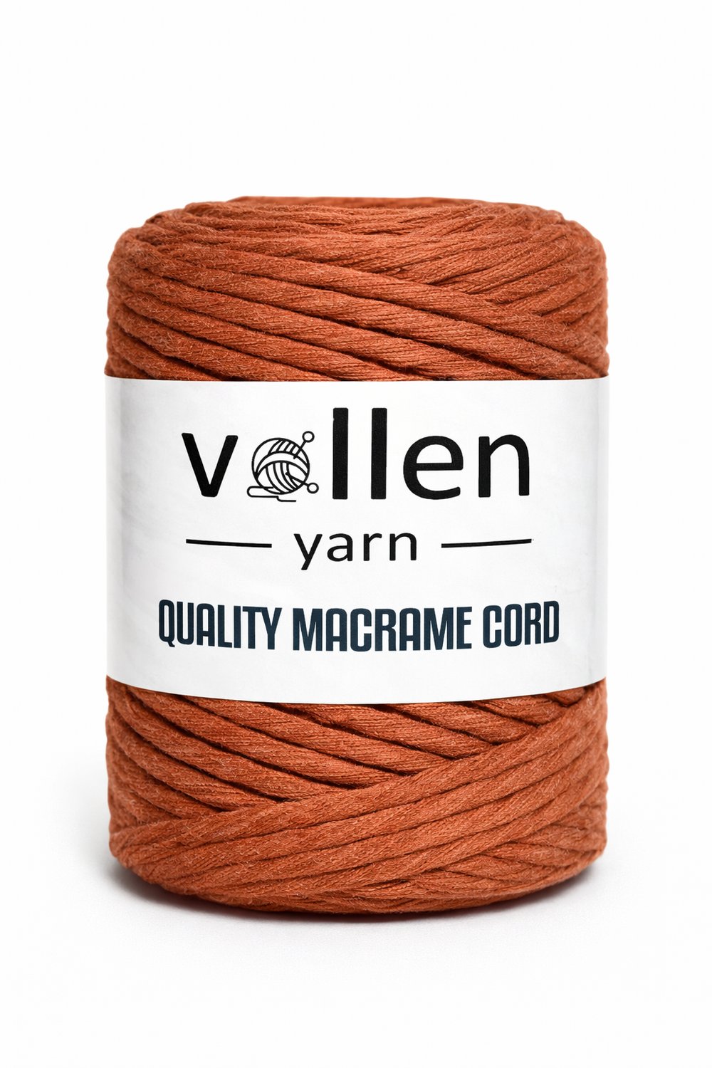 Vollen Yarn Taranan Makrome Ipi 3mm Taranabilir Pamuk Makrome Ipi Makrame Ipi ,KİREMİT