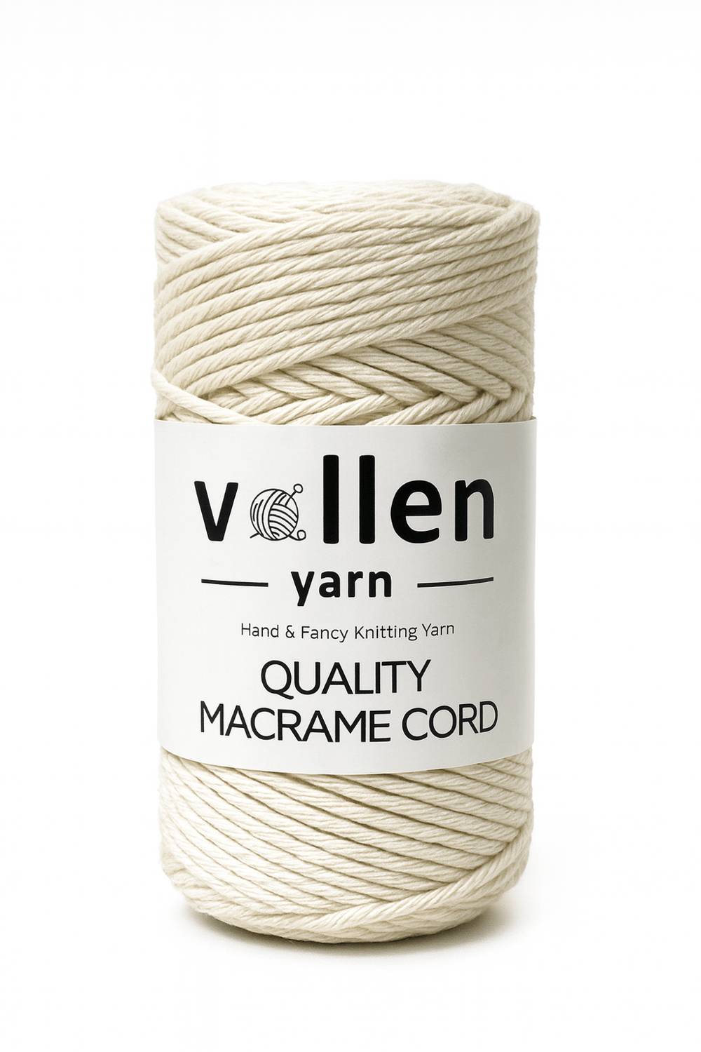 Vollen Yarn Taranan Makrome Ipi 3mm Taranabilir Pamuk Makrome Ipi Makrame Ipi ,KREM