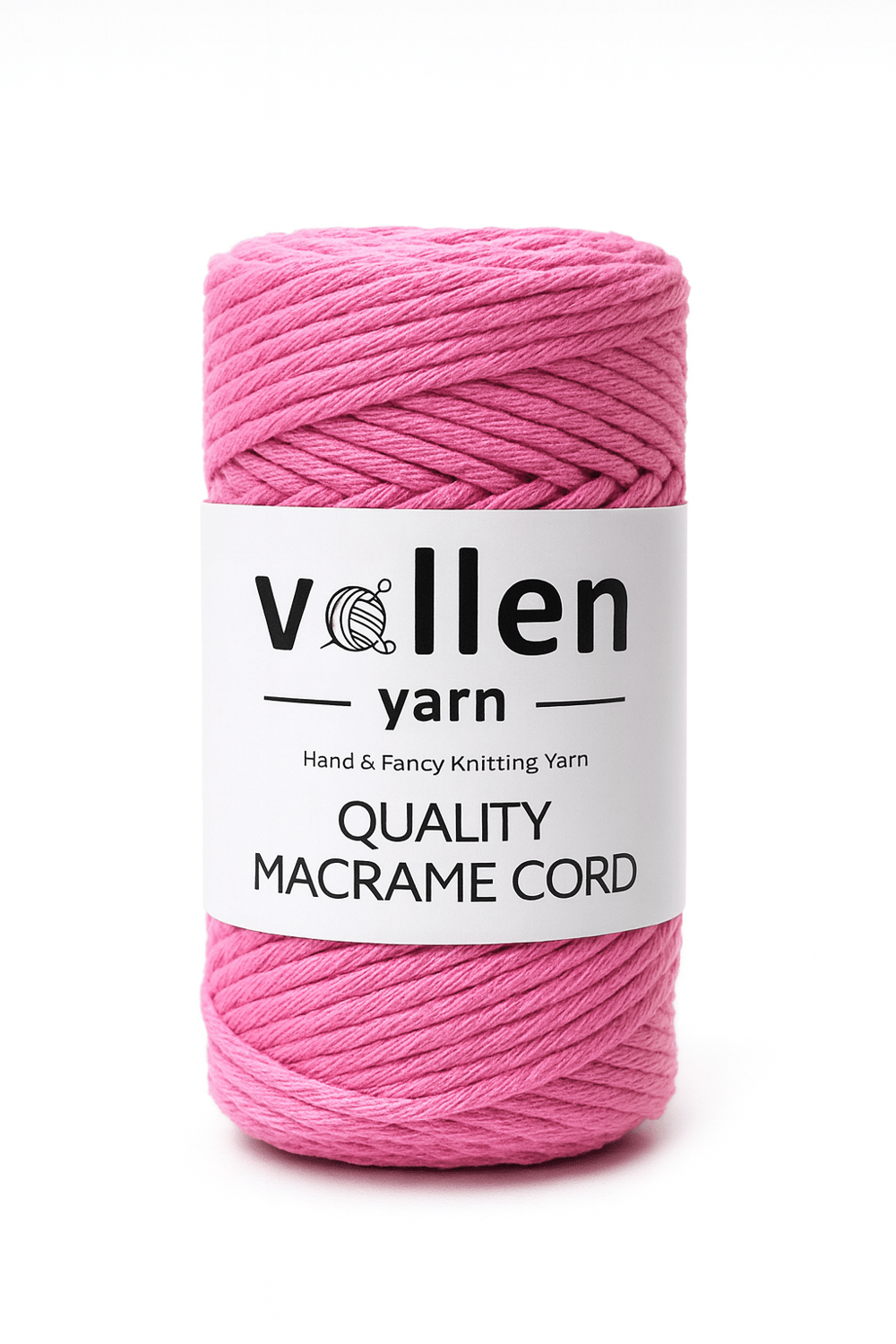 Vollen Yarn Taranan Makrome Ipi 3mm Taranabilir Pamuk Makrome Ipi Makrame Ipi ,PEMBE