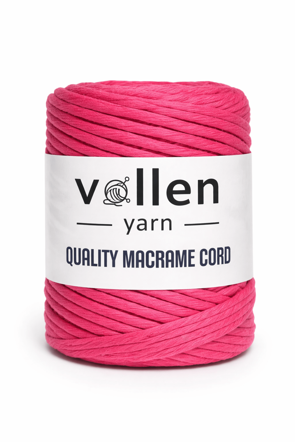 Vollen Yarn Taranan Makrome Ipi 3mm Taranabilir Pamuk Makrome Ipi Makrame Ipi , FUŞYA