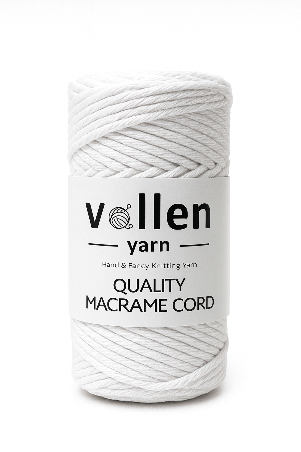 Vollen Yarn Taranan Makrome Ipi 3mm Taranabilir Pamuk Makrome Ipi Makrame Ipi ,BEYAZ