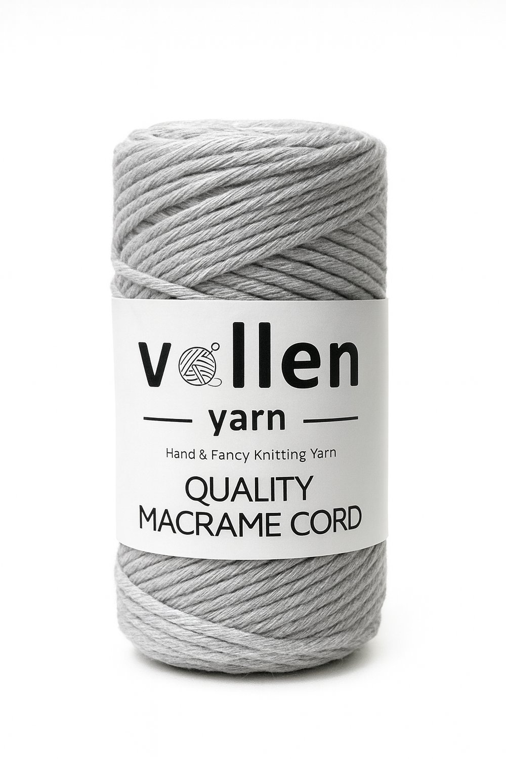 Vollen Yarn Taranan Makrome Ipi 3mm Taranabilir Pamuk Makrome Ipi Makrame Ipi ,GRİ