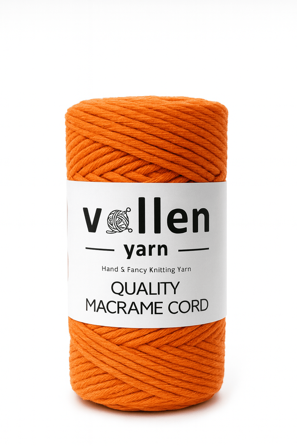 Vollen Yarn Taranan Makrome Ipi 3mm Taranabilir Pamuk Makrome Ipi Makrame Ipi ,Turuncu