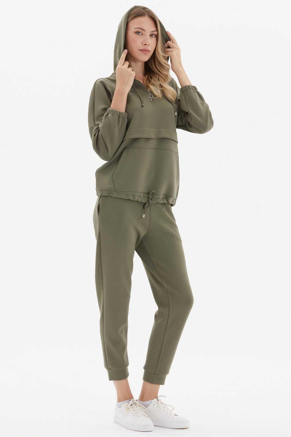 Paçası Lastikli Jogger Pantolon  /  HAKİ