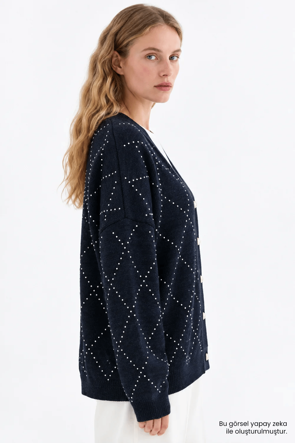 Exquise oversize yün hırka