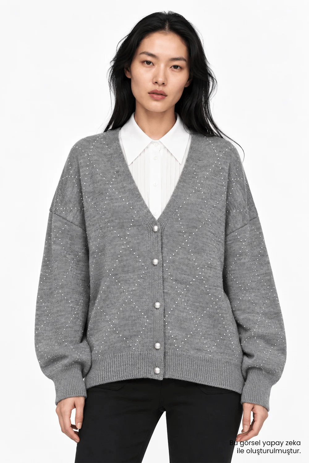 Exquise oversize yün hırka