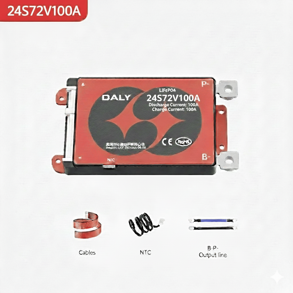 DALY LiFePO4 BMS 24S 72V 100A Ortak Port NTC