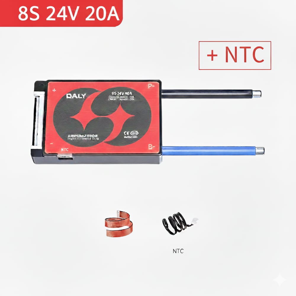 DALY LiFePO4 BMS 8S 24V 20A NTC