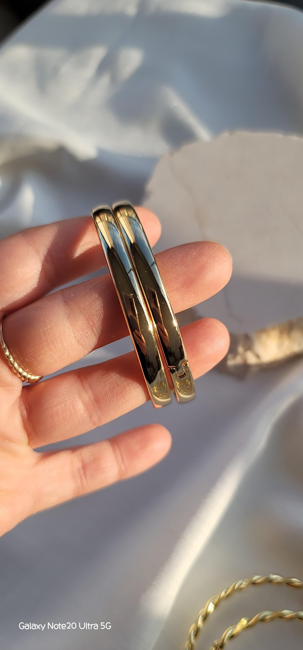 Xuping 14k bombili kelepçe 5mm