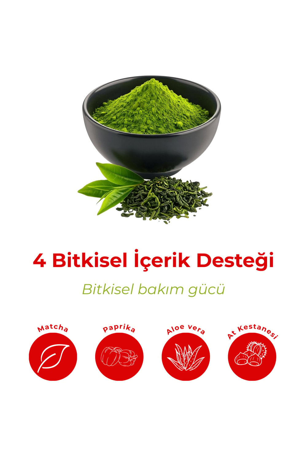 Bio Asia 4lü Bitkisel Güç Jel – Aloe Vera + Matcha + At Kestanesi + Paprika Yüz & Vücut Sıkılaştırıcı 120 ml
