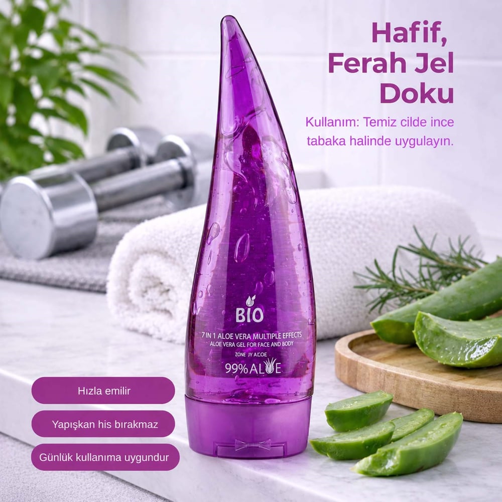 Bio Asia 7 Etkili Bitkisel Jel 250 ml – Aloe Vera & Yeşil Çay & Çay Ağacı Yağı