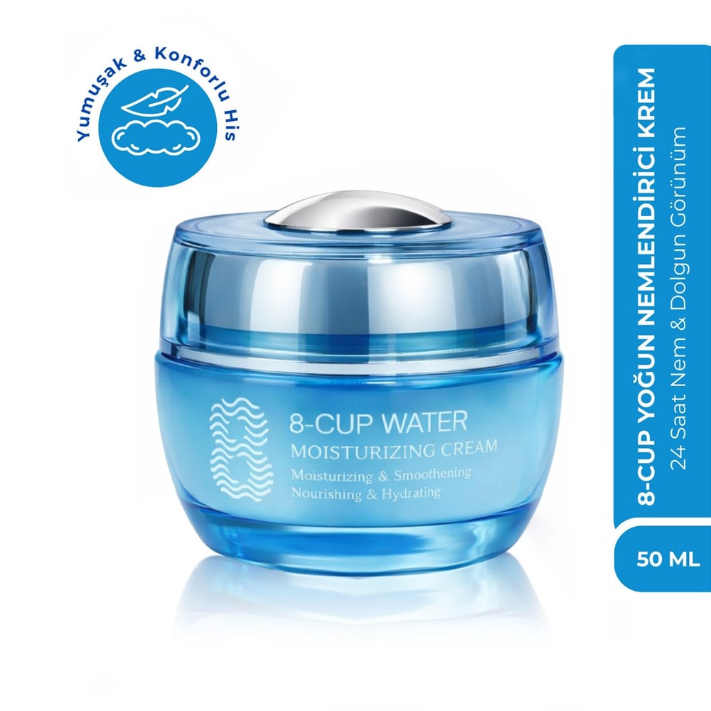 Bio Asia 8-Cup Hydrating Cream – 24 Saat Yoğun Nem, Cilt Dolgunlaştırıcı Etki 50 ml