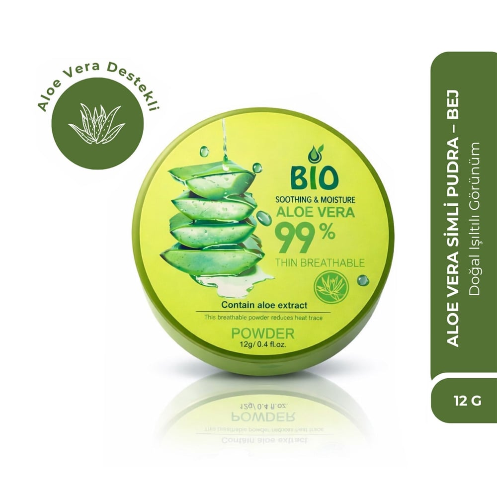 Bio Asia Aloe Vera Pudra – Yağ Kontrolü Sağlayan, Gözenek Gizleyen Hafif Matlaştırıcı