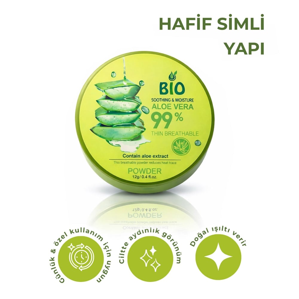 Bio Asia Aloe Vera Pudra – Yağ Kontrolü Sağlayan, Gözenek Gizleyen Hafif Matlaştırıcı