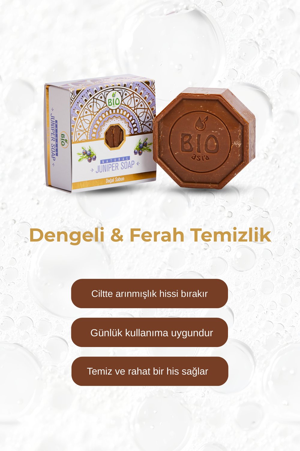 Bio Asia Ardıç Katran Sabunu – Akne Karşıtı, Arındırıcı & Sorunlu Ciltler için 150 gr