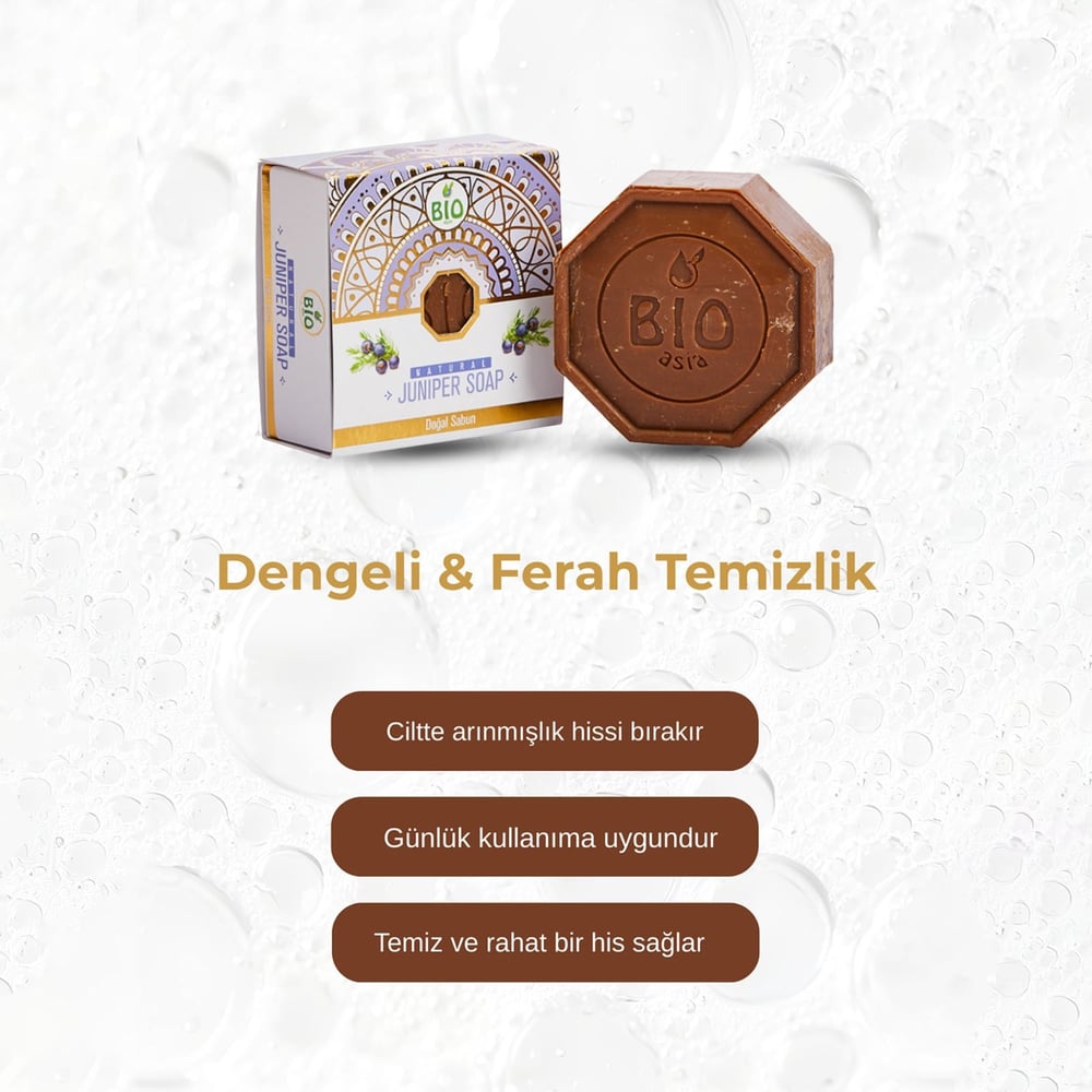 Bio Asia Ardıç Katran Sabunu – Akne Karşıtı, Arındırıcı & Sorunlu Ciltler için 150 gr